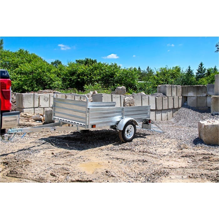 DK2 MMT5X7G-DUG 4.5 ft. x 7.5 ft. Single Axle Galvanized Multi-Utility Trailer (Drive-Up Gate Included)