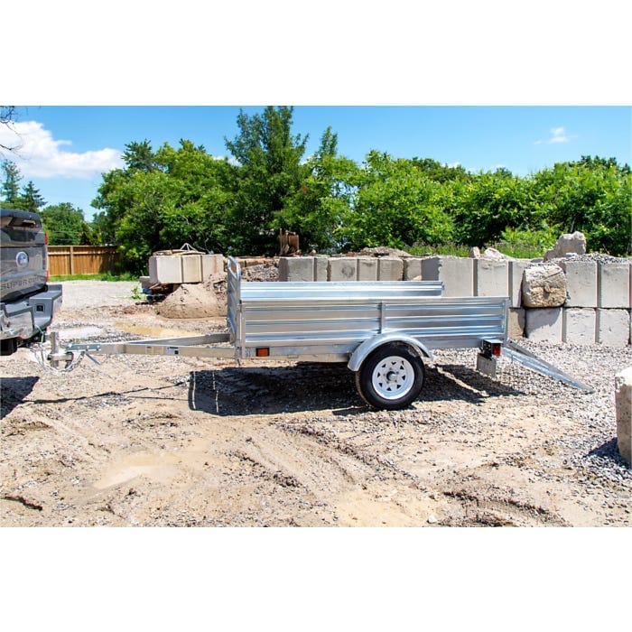 DK2 MMT5X7G-DUG 4.5 ft. x 7.5 ft. Single Axle Galvanized Multi-Utility Trailer (Drive-Up Gate Included)