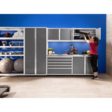 NewAge Pro Series 2 Piece Cabinet Set with 84 in. Workbench and 42 in. Base Cabinet on Casters