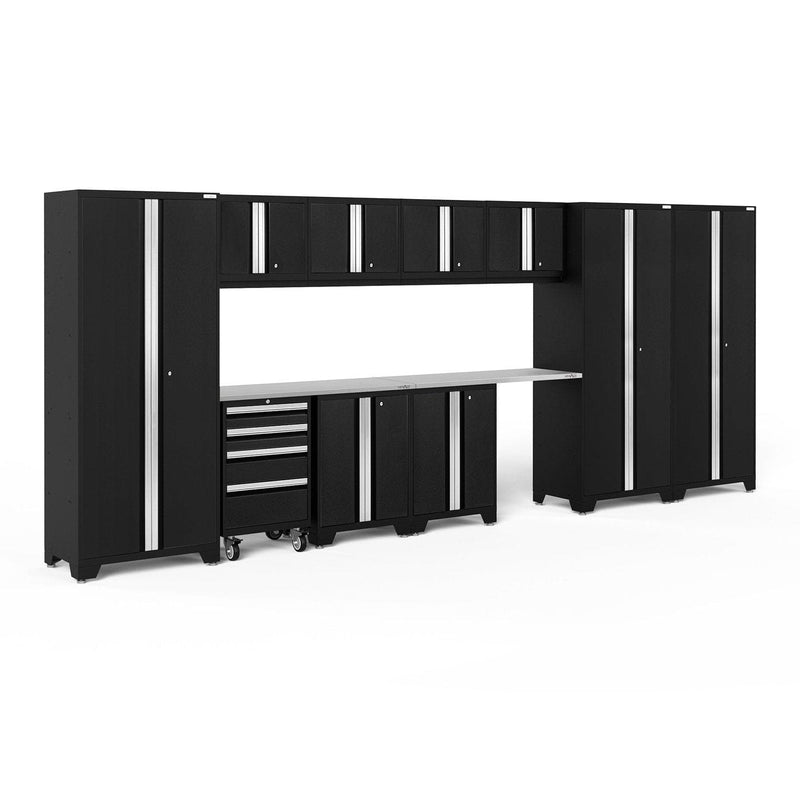 NewAge Bold Series 12 Piece Cabinet Set With Tool, Base, Wall Cabinets and 3 Lockers