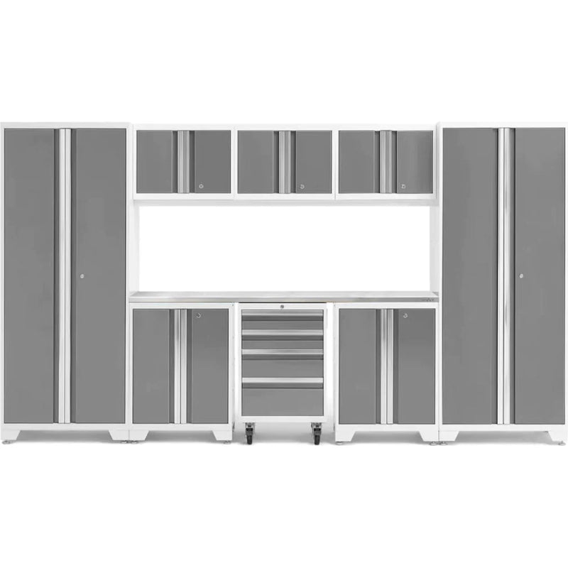 NewAge Bold Series 9 Piece Cabinet Set With Base, Tool, Wall Cabinets and 30 in. Lockers