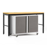 NewAge Pro Series 2 Piece Cabinet Set with 84 in. Workbench and 42 in. Base Cabinet on Casters