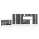 NewAge Bold Series 10 Piece Cabinet Set With Project Center, Tool Drawer, Base, Wall Cabinet and Locker