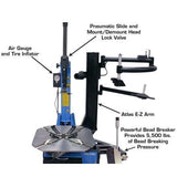 Atlas TC755EZ Tilt-Back Rim-Clamp Tire Changer w/ E-Z Arm