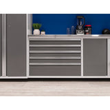 NewAge Pro Series 5 Piece Cabinet Set With Wall, Tool Cabinet, Locker and 84 in. Workbench