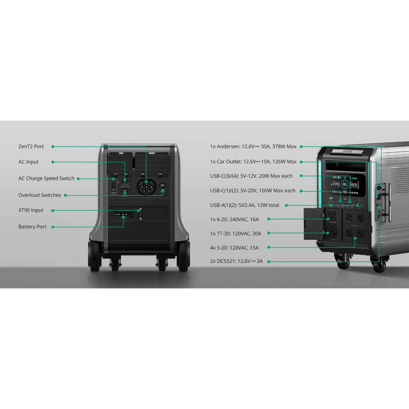 Zendure | ZDSBV6400 SuperBase V6400 Portable Power Station